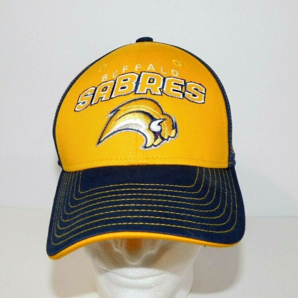 Buffalo Sabers NHL Reebok CCN Center Ice Hockey Hat Blue Yellow strap back